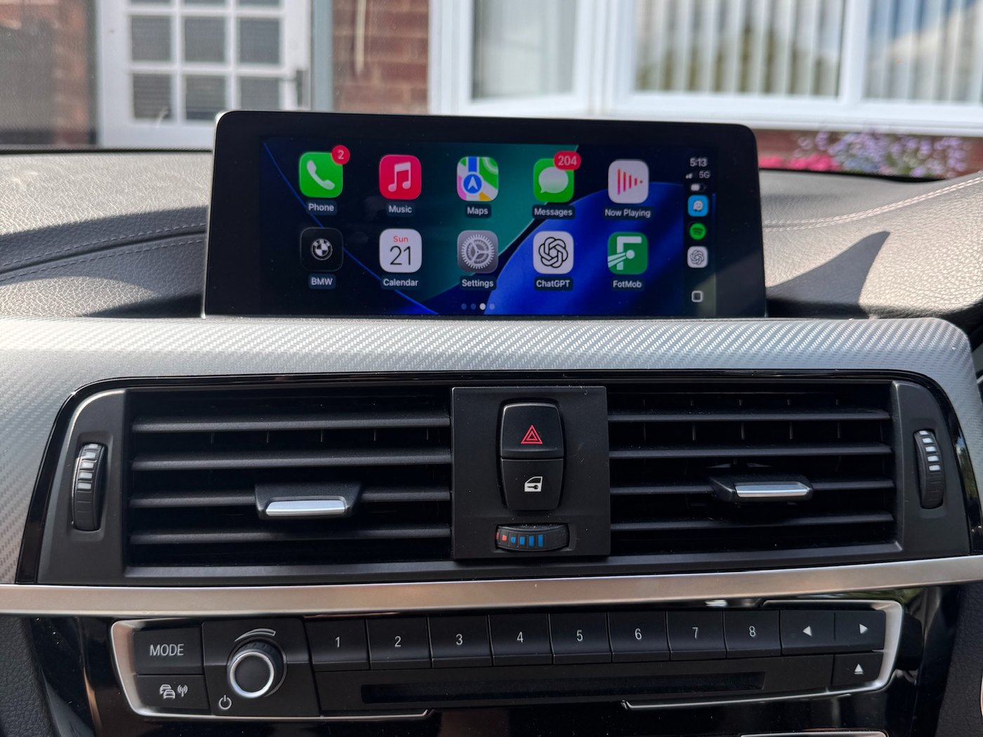 BMW F32 Apple CarPlay active after mobile activation in Leicester