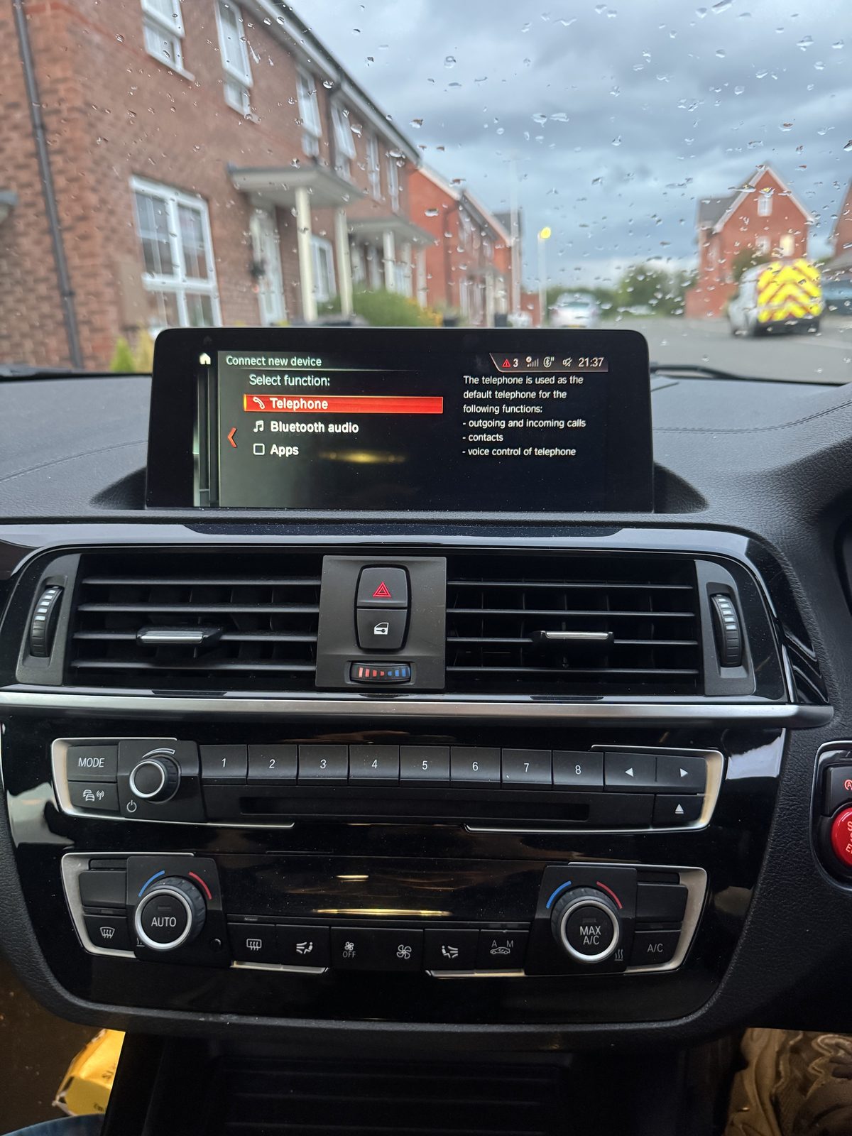 BMW M140i original iDrive menu before CarPlay coding