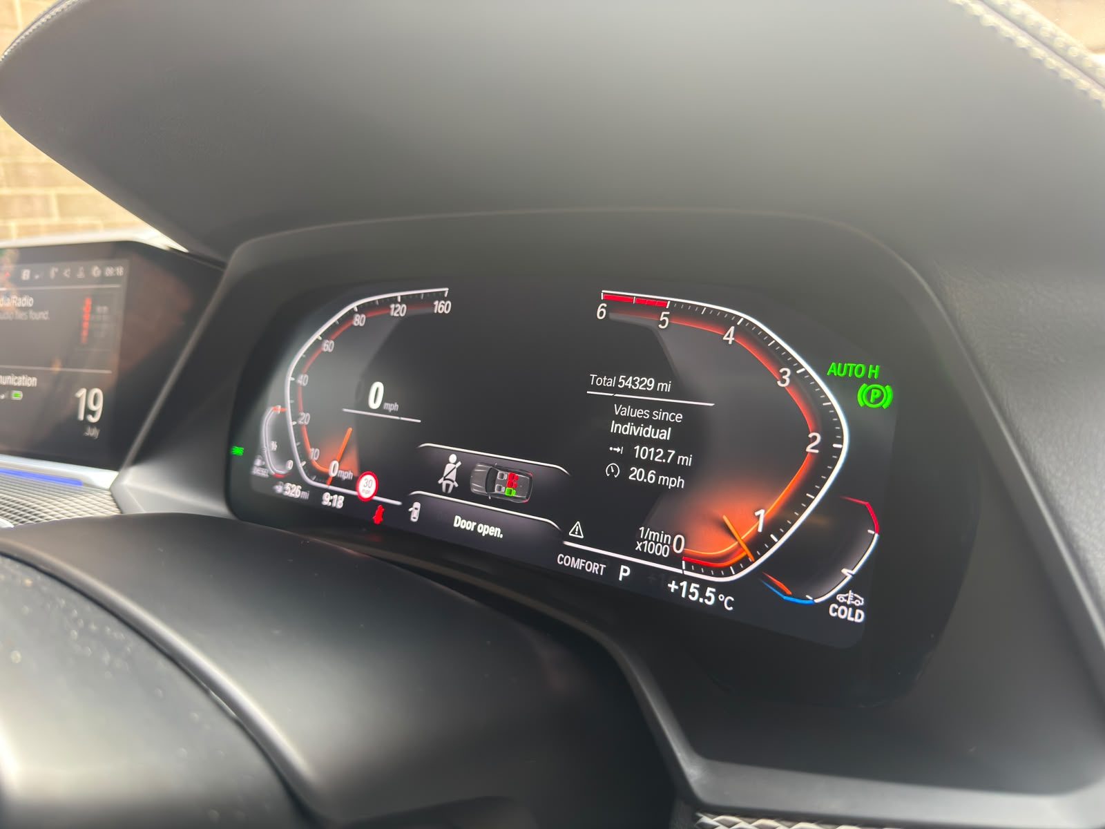 BMW X5 G05 standard virtual dashboard before coding