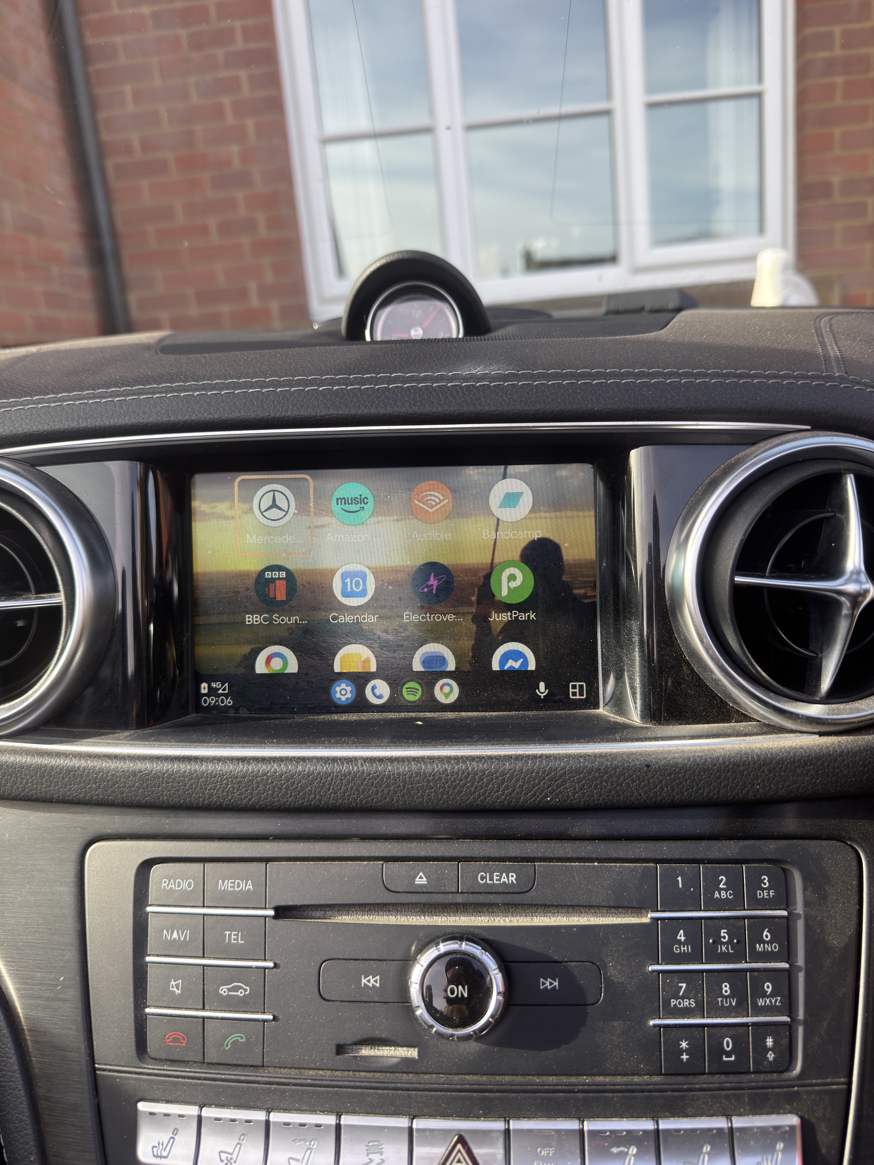 Android Auto running on the 2016 Mercedes-Benz SL400 display
